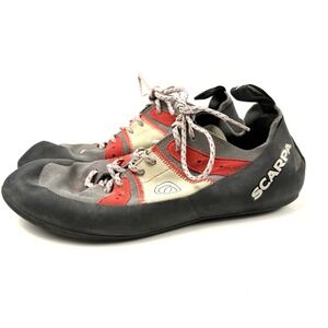 Scarpa Helix Shoes Mens 45.5 US 11 2/3 Rock Climbing Bouldering  Grey Leather